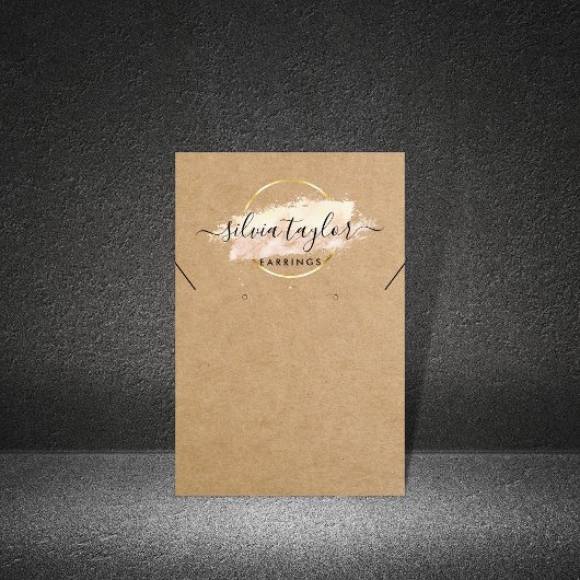 Calligraphy Earring Necklace-Grafikkarte Visitenkarte