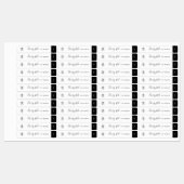 Calligraphy Editable Colors Contrast Product Label Etiketten (Blatt)