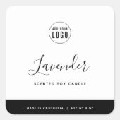 Calligraphy Editable Colors Contrast Product Label Quadratischer Aufkleber (Vorderseite)