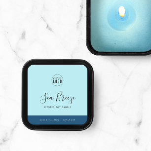 Calligraphy Editable Colors Contrast Product Label Quadratischer Aufkleber