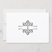 Calligraphy Elegance Engagement Party Einladung (Rückseite)