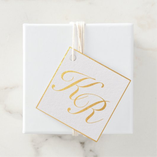 Calligraphy Elegane Luxury Gold Foil Geschenkanhänger (Mit Box)