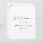 Calligraphy Elegant Begrüßung Ankündigungspostkarte (Vorne/Hinten)