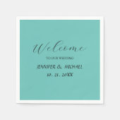 Calligraphy Elegant Begrüßung Serviette (Vorderseite)