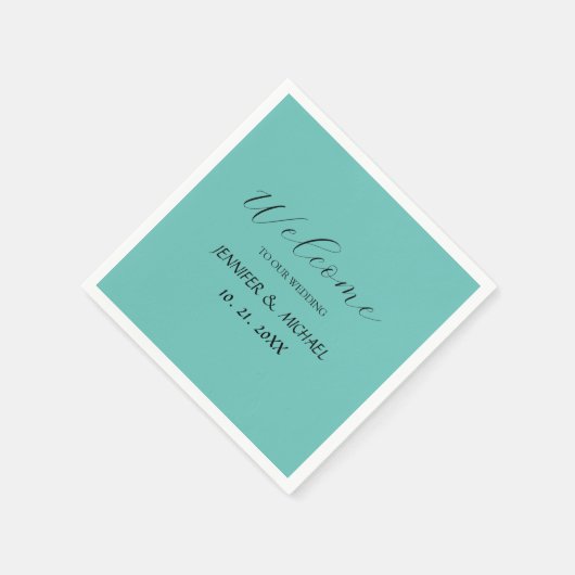 Calligraphy Elegant Begrüßung Serviette (Ecke)