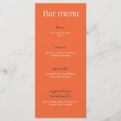 Calligraphy Elegant Beige Wedding | Bar trinken Menükarte (Vorderseite)