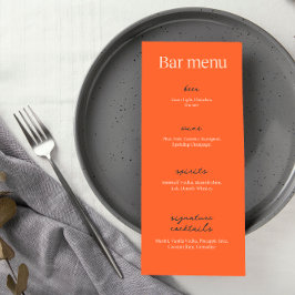 Calligraphy Elegant Beige Wedding | Bar trinken Menükarte