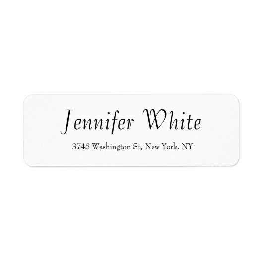 Calligraphy Elegant Black & White Minimalist (Vorne)
