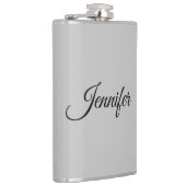 Calligraphy Elegant Bold Retro Gray Flachmann (Rechts)