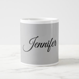 Calligraphy Elegant Bold Retro Gray Jumbo-Tasse