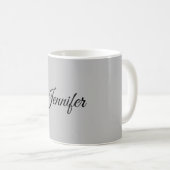 Calligraphy Elegant Bold Retro Gray Kaffeetasse (VorderseiteRechts)