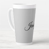 Calligraphy Elegant Bold Retro Gray Milchtasse (Linke Ecke)