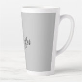 Calligraphy Elegant Bold Retro Gray Milchtasse (Rechts)