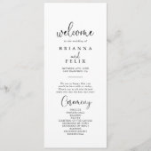 Calligraphy Elegant Script Wedding Program Programm (Vorderseite)