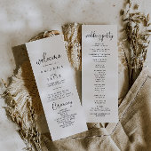 Calligraphy Elegant Script Wedding Program Programm