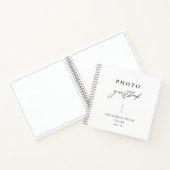 Calligraphy Elegant Wedding Foto Gästebuch Notizblock (Innenseite)