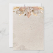 Calligraphy Fall Boho Script Einladung zur Hochzei (Rückseite)