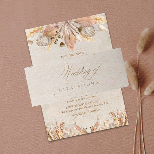 Calligraphy Fall Boho Script Wedding Einladungsbanderole