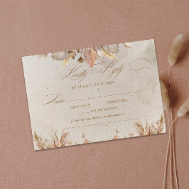 Calligraphy Fall Boho Script Wedding RSVP Karte