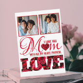 Calligraphy Floral Trendy Modern Foto Mothers Day Karte