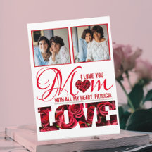 Calligraphy Floral Trendy Modern Foto Mothers Day