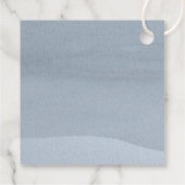 Calligraphy Floral Vielen Dank Dusty Blue ID771 Geschenkanhänger (Rückseite)