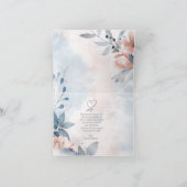 Calligraphy Floral Vielen Dank Dusty Blue ID771 Karte (Innenseite)