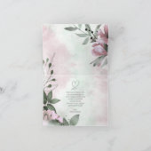 Calligraphy Floral Vielen Dank Mauve ID771 Karte (Innenseite)