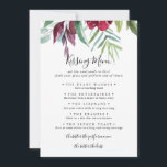 Calligraphy Floral Wedding Kissing Menu Game Card<br><div class="desc">Diese kalligraphische Hochzeitskissingkarte ist ideal für einen rustikalen Hochzeitsempfang. Dieses bezaubernde,  handbemalte Design besticht durch wertvolle lila,  bordeauxrote Blume und grünes Blattwerk,  das in eleganten Bouquets gepflegt ist.</div>
