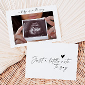 Calligraphy Formal Baby Announcement Card Dankeskarte