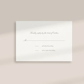 Calligraphy Formal Classic Pearl Wedding RSVP Card