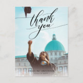 Calligraphy Foto Abschluss Blank Vielen Dank Postkarte (Vorderseite)