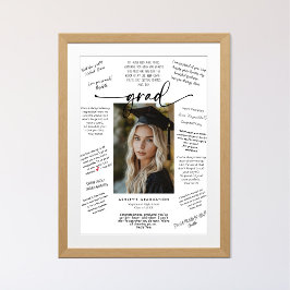 Calligraphy Foto Abschluss Guest Signature Poster