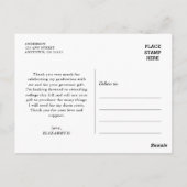 Calligraphy Foto Abschluss Vielen Dank Postkarte (Rückseite)