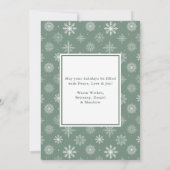 Calligraphy Foto Arch Snowflakes Feiertagskarte (Rückseite)