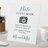 Calligraphy Foto Guest Book Camera-Zeichen Sockelschild (In Situ)