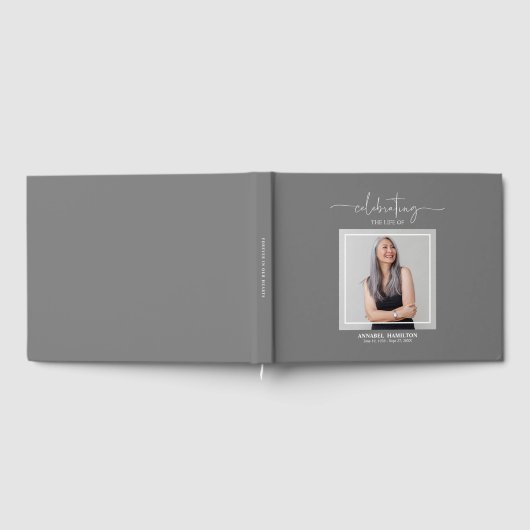 Calligraphy Foto Memorial Erinnerung Gästebuch (Voll)