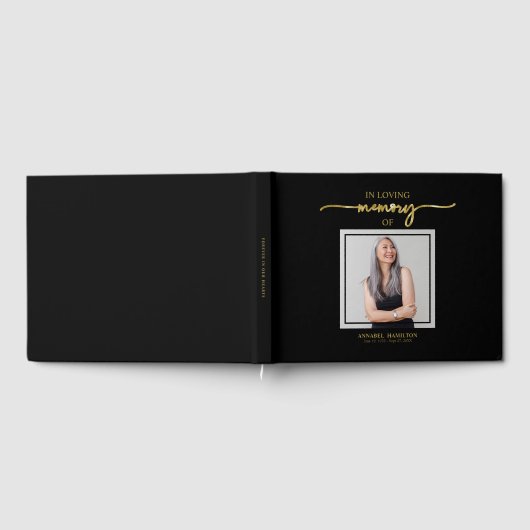 Calligraphy Foto Memorial Erinnerung Gästebuch (Voll)