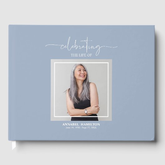 Calligraphy Foto Memorial Erinnerung Gästebuch (Vorderseite)