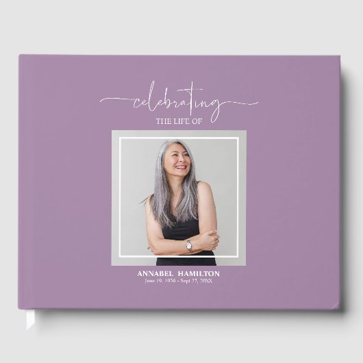 Calligraphy Foto Memorial Erinnerung Gästebuch (Vorderseite)