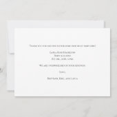 Calligraphy Foto New Baby Religious Vielen Dank Dankeskarte (Rückseite)