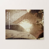 Calligraphy Foto Wedding Vielen Dank Ombre Puzzle (Horizontal)