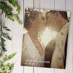 Calligraphy Foto Wedding Vielen Dank Ombre Puzzle<br><div class="desc">Dieses Design kann in dem Bereich personalisiert werden, der durch das Ändern des Fotos und/oder Textes zur Verfügung gestellt wird. Sie können auch angepasst werden, indem Sie auf Vorlage personalisieren klicken und dann auf die Schaltfläche klicken, um weitere Optionen anzupassen, um die Hintergrundfarbe zu löschen oder zu ändern, Text hinzuzufügen,...</div>