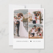 Calligraphy Fotos Hochzeit Dankeschön-Karte Dankeskarte (Rückseite)