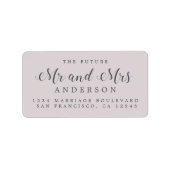 Calligraphy Future Frau Wedding Rücksendeadresse Adressaufkleber (Vorne)