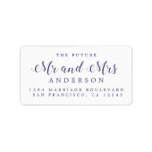 Calligraphy Future Frau Wedding Rücksendeadresse Adressaufkleber (Vorne)