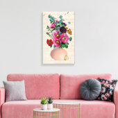 Calligraphy Garden Bouquet Leinwanddruck (Insitu (Wohnzimmer))