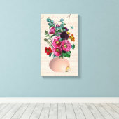 Calligraphy Garden Bouquet Leinwanddruck (Insitu (Holzboden))