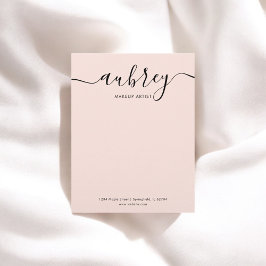 Calligraphy Girly Blush Pink Briefbogen