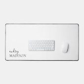 Calligraphy Girly Luxury White Schreibtischunterlage (Tastatur & Maus)